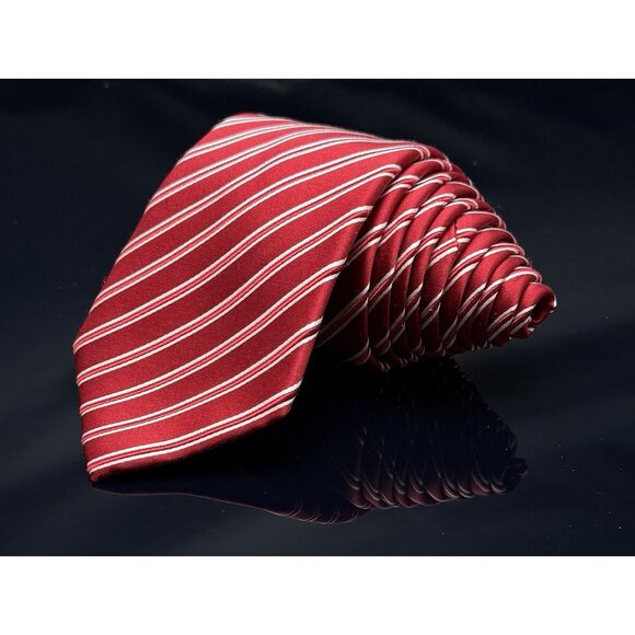 DONALD J TRUMP MEN'S TIE RED/STRIPED WIDTH: 3.5” LENGTH: 59.5” - Picture 5 of 6
